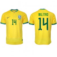 Brasilia Eder Militao #14 Kotipaita MM-kisat 2022 Lyhythihainen